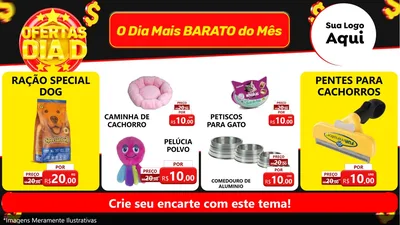 Modelo de TV para TV Horizontal com o tema Dia D para Pet Shop