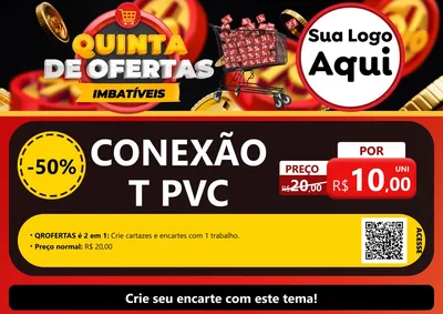 Modelo de Cartaz para Cartaz A4 Horizontal com o tema Quinta de Ofertas Imbatíveis para Tubos e conexões