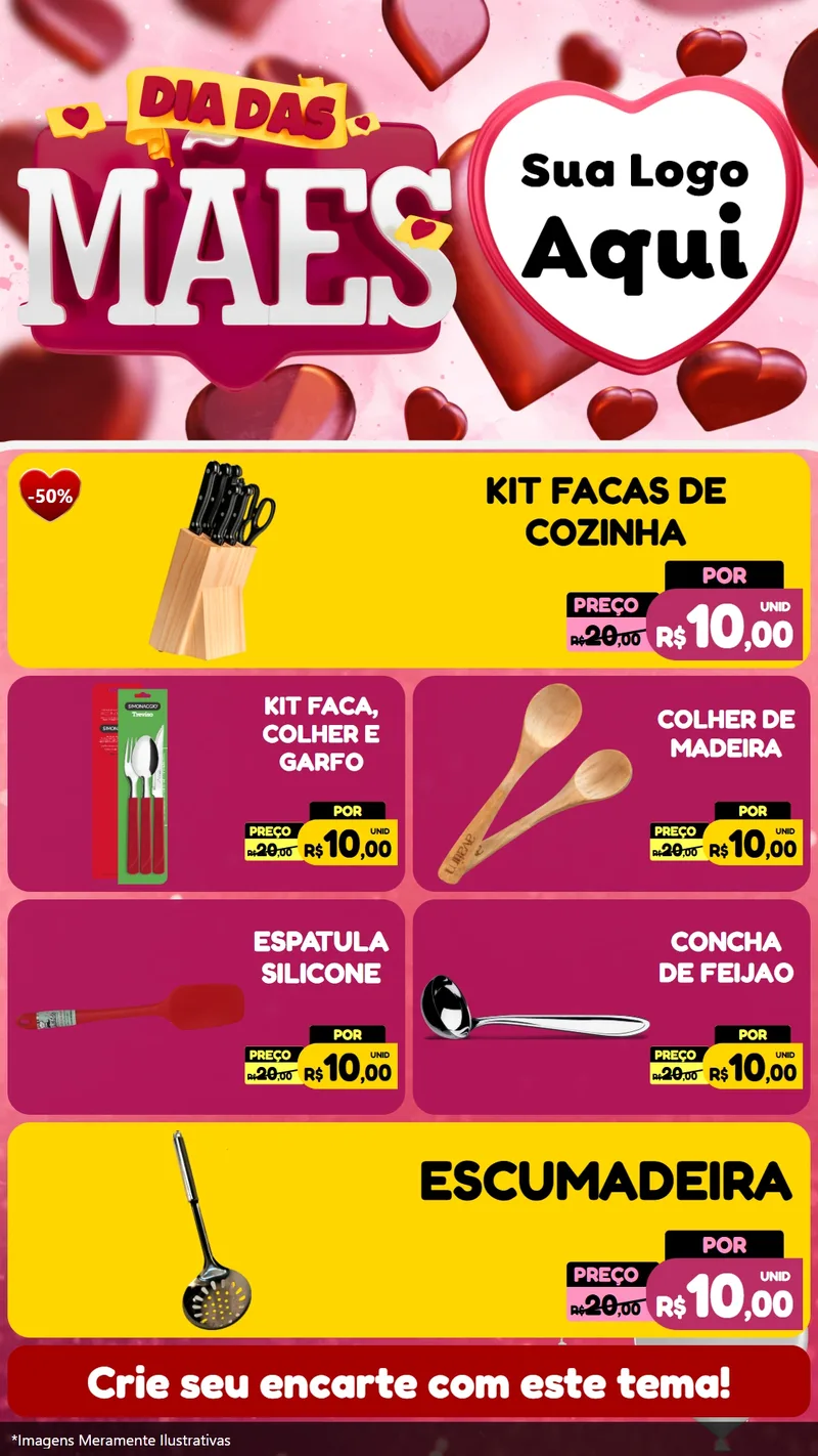 Modelo de TV para TV Vertical com o tema Dia Das Mães para Utilidades Domésticas