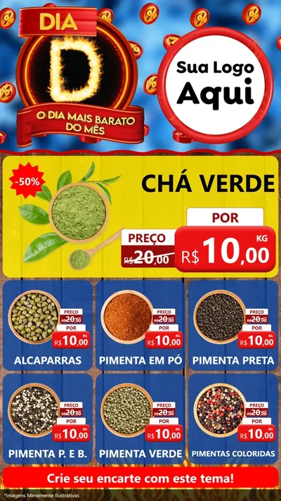 Modelo de Rede Social para Stories com o tema Dia D - O Dia Mais Barato Do Mês para Produtos Naturais