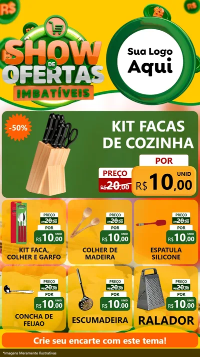 Modelo de Rede Social para Stories com o tema Show de Ofertas Imbatíveis para Utilidades Domésticas