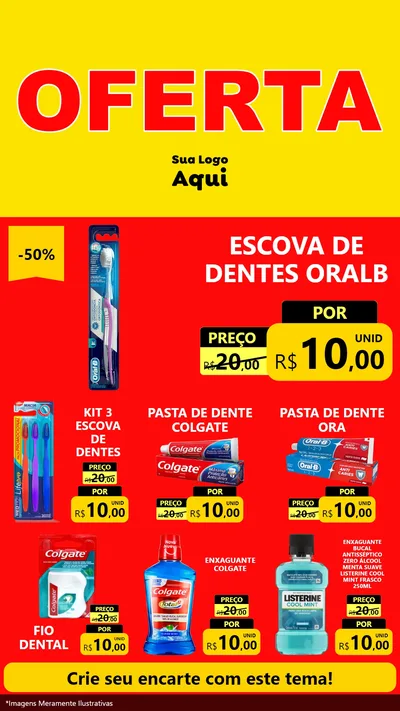 Modelo de Rede Social para Stories com o tema OFERTA - Vermelho Cartaz para Higiene Pessoal