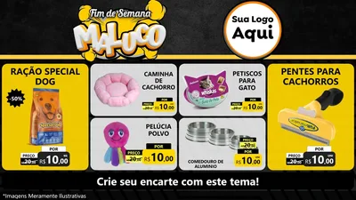 Modelo de TV para TV Horizontal com o tema Fim de Semana Maluco para Pet Shop