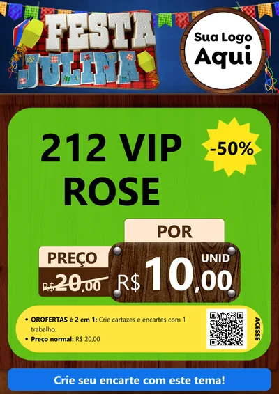 Modelo de Cartaz para Cartaz A4 Vertical com o tema Festa Julina para Perfumes