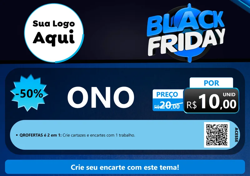 Modelo de Cartaz para Cartaz A4 Horizontal com o tema Black Friday para Óticas