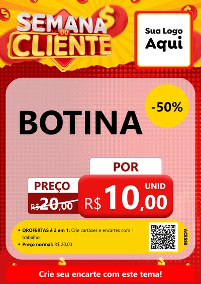 Modelo de Cartaz para Cartaz A4 Vertical com o tema Semana do Cliente para Agropecuária