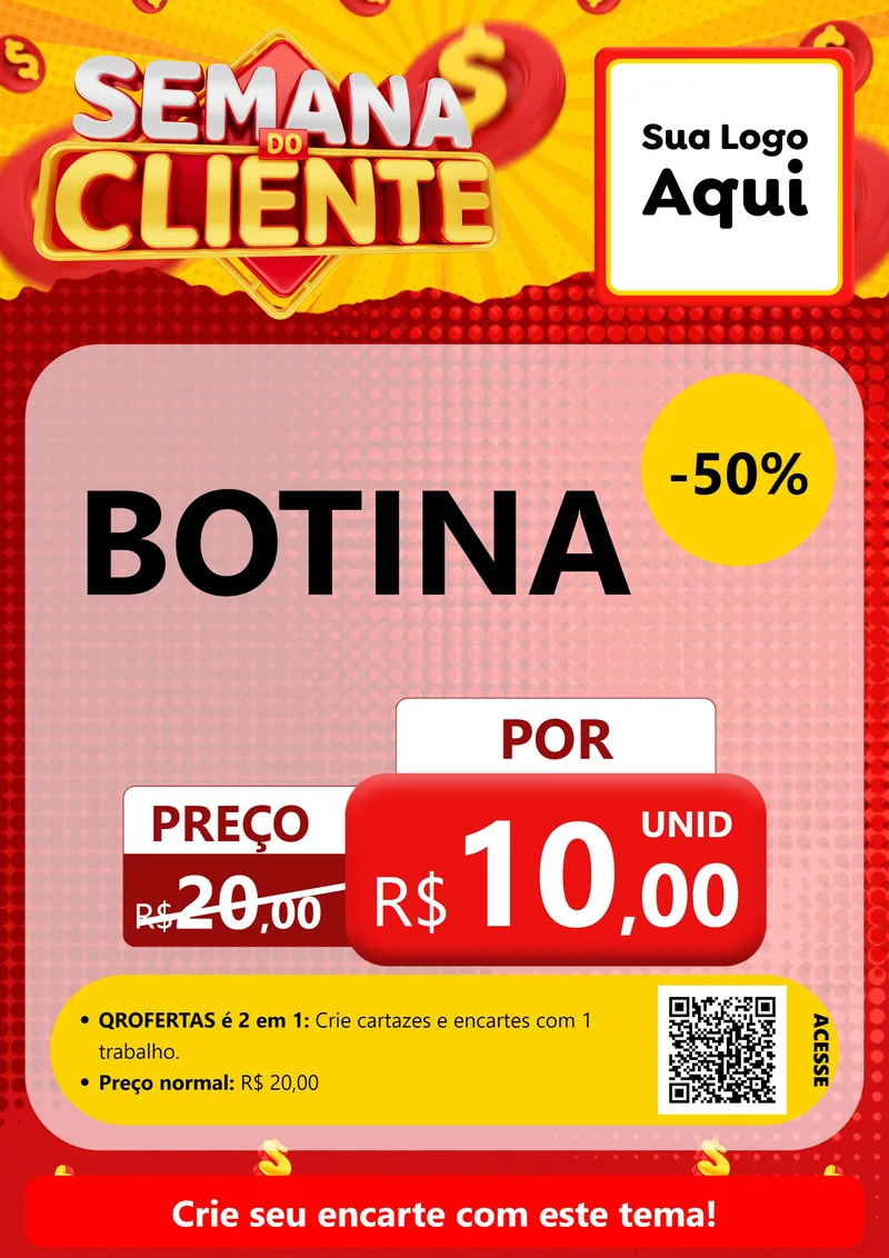 Modelo de Cartaz para Cartaz A4 Vertical com o tema Semana do Cliente para Agropecuária