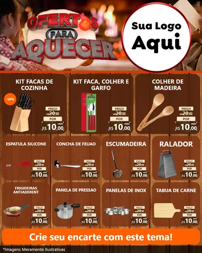 Modelo de Rede Social para Feed Instagram com o tema Ofertas Para Aquecer para Utilidades Domésticas