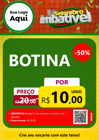 Modelo de Cartaz para Cartaz A4 Vertical com o tema Setembro Imbatível para Agropecuária