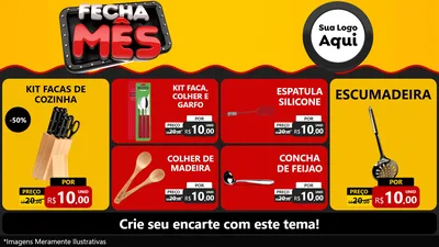 Modelo de TV para TV Horizontal com o tema Fecha Mês para Utilidades Domésticas