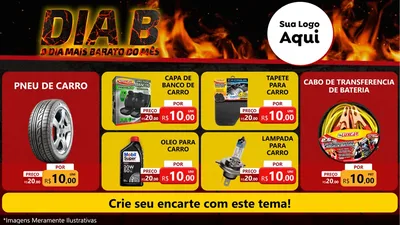 Modelo de TV para TV Horizontal com o tema Dia B para Auto peças