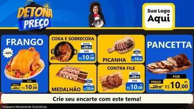 Modelo de TV para TV Horizontal com o tema Detona Preços para Assados