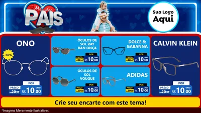 Modelo de TV para TV Horizontal com o tema Mês Dos Pais para Óticas