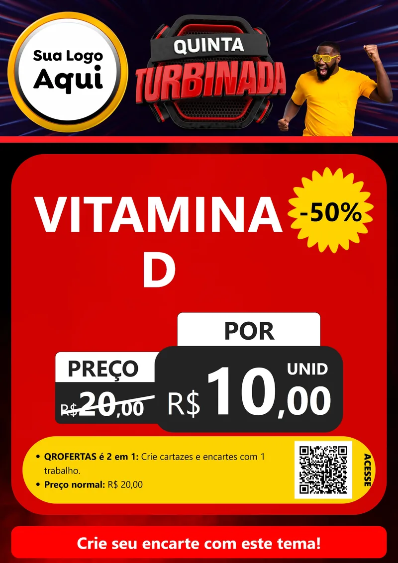 Modelo de Cartaz para Cartaz A4 Vertical com o tema Quinta Turbinada para Farmácia