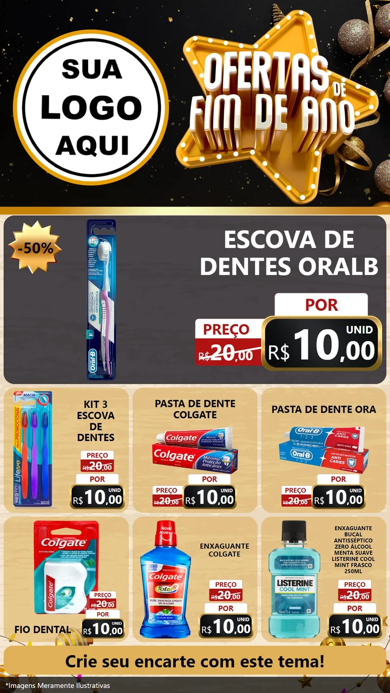 Modelo de Rede Social para Stories com o tema Ofertas de Fim de Ano para Higiene Pessoal