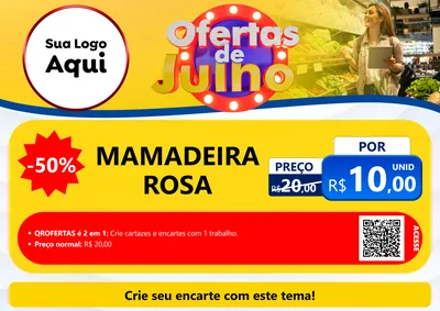 Modelo de Cartaz para Cartaz A4 Horizontal com o tema Ofertas de Julho para Bebês