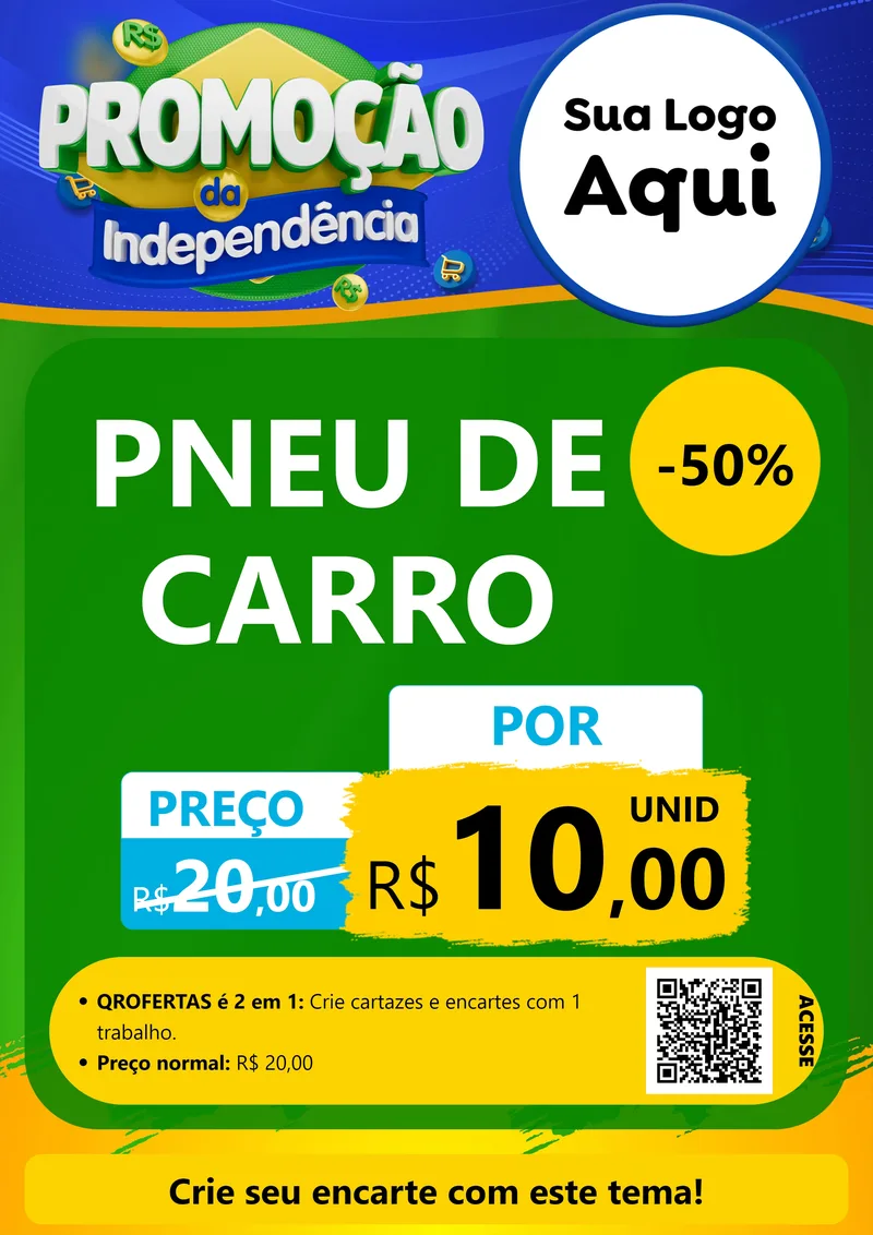 Modelo de Cartaz para Cartaz A4 Vertical com o tema Promoção da Independência para Auto peças