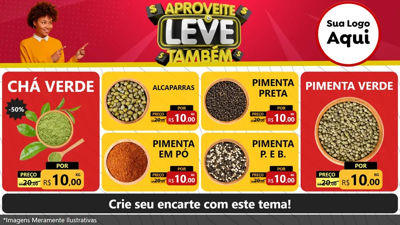 Modelo de TV para TV Horizontal com o tema Aproveite e Leve Também para Produtos Naturais