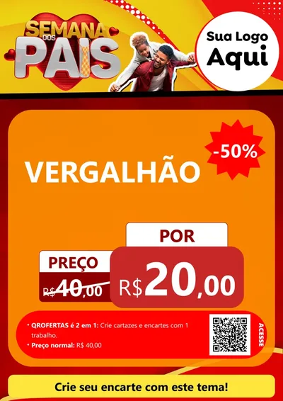 Modelo de Cartaz para Cartaz A4 Vertical com o tema Semana Dos Pais para Ferragens