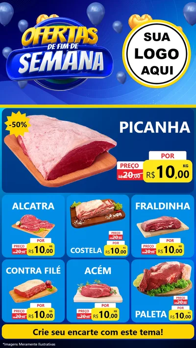 Modelo de Rede Social para Stories com o tema Ofertas de Fim de Semana para Açougue