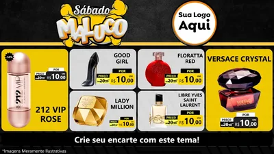 Modelo de TV para TV Horizontal com o tema Sábado Maluco para Perfumes