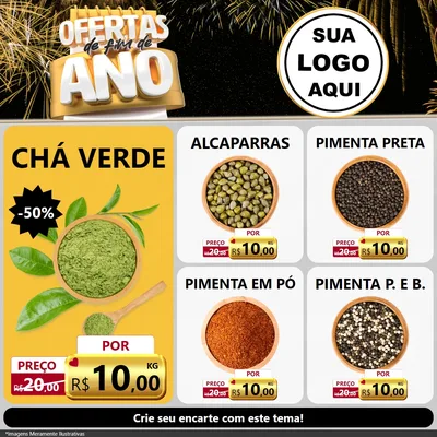 Modelo de Rede Social para Feed Facebook com o tema Ofertas de Fim de Ano para Produtos Naturais