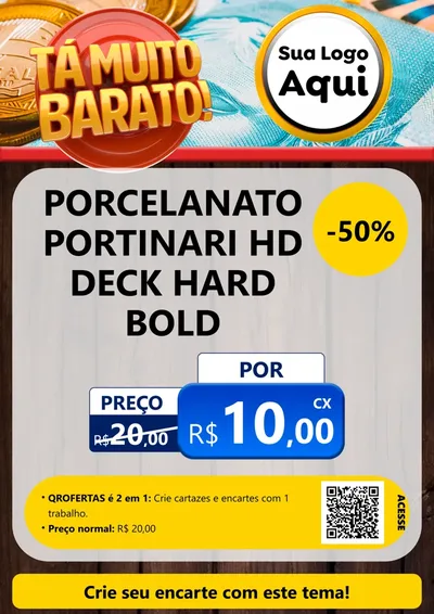 Modelo de Cartaz para Cartaz A4 Vertical com o tema Está Muito Barato para Pisos e revestimentos