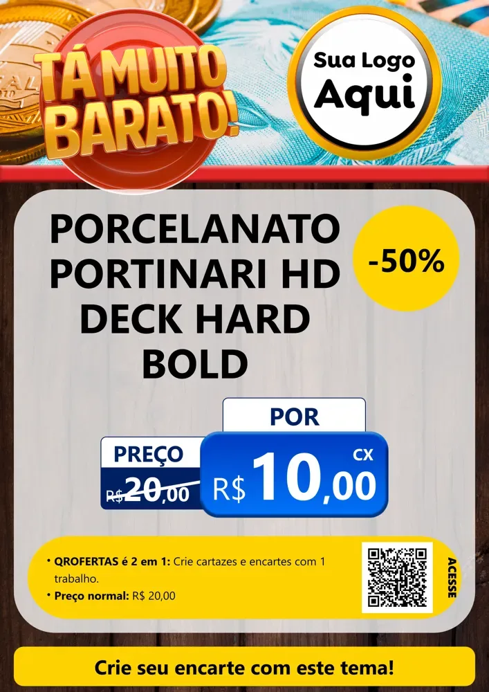 Modelo de Cartaz para Cartaz A4 Vertical com o tema Está Muito Barato para Pisos e revestimentos