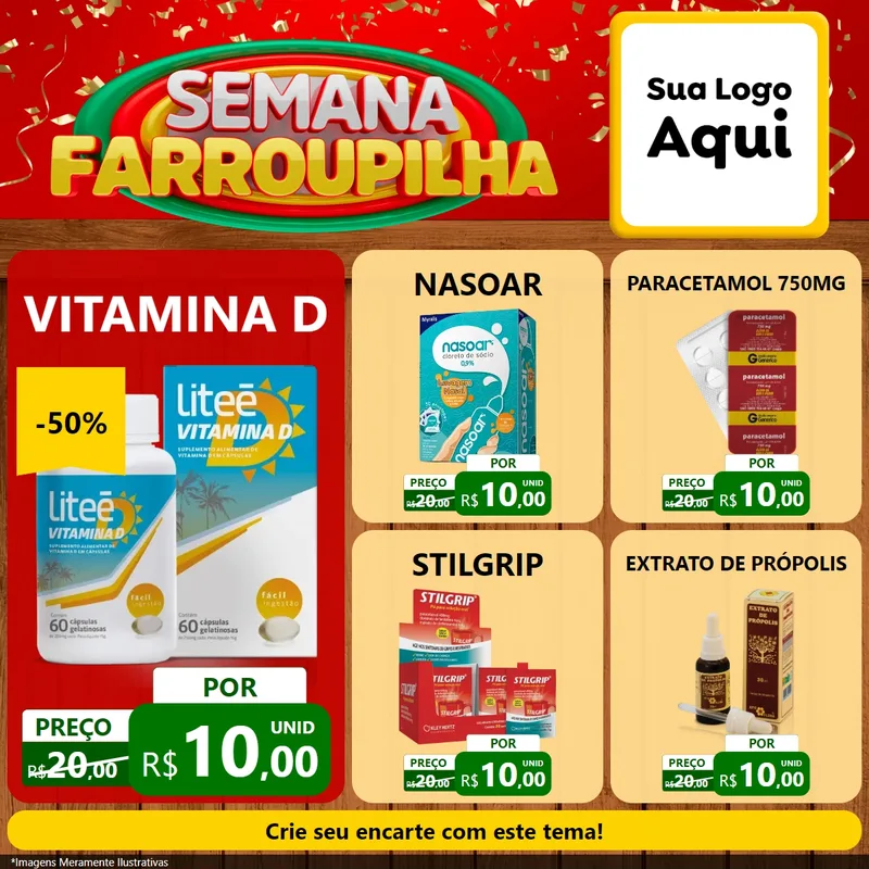 Modelo de Rede Social para Feed Facebook com o tema Semana Farroupilha para Farmácia
