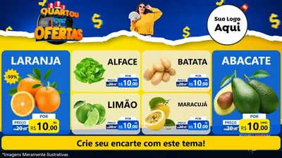 Modelo de TV para TV Horizontal com o tema Quartou de Ofertas para Hortifrúti