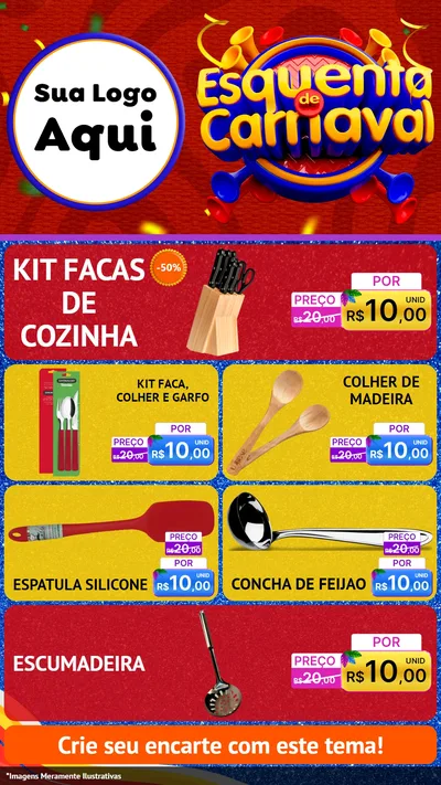 Modelo de TV para TV Vertical com o tema Esquenta de Carnaval para Utilidades Domésticas