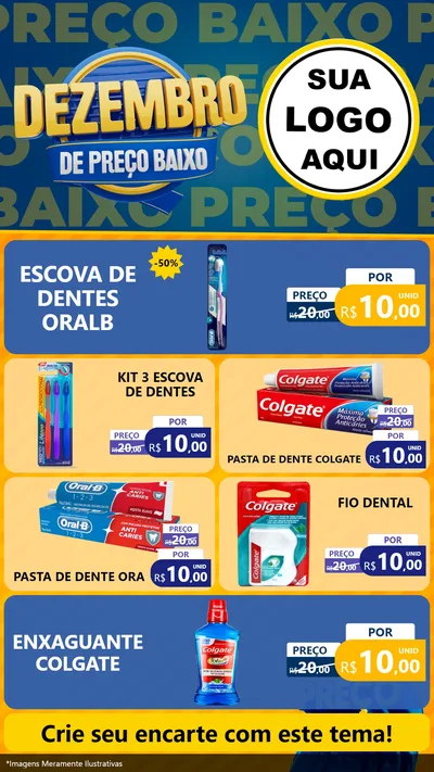 Modelo de TV para TV Vertical com o tema Dezembro de Preço Baixo para Higiene Pessoal
