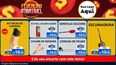 Modelo de TV para TV Horizontal com o tema Fevereiro Imbatível para Utilidades Domésticas