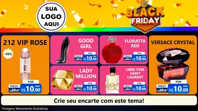 Modelo de TV para TV Horizontal com o tema Black Friday para Perfumes