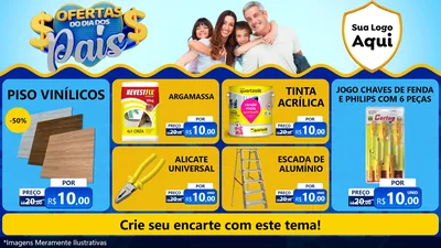 Modelo de TV para TV Horizontal com o tema Ofertas do Dia dos Pais para Material para Construção