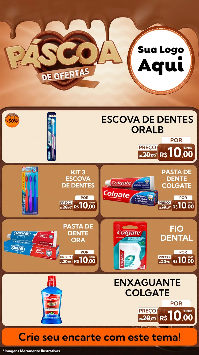 Modelo de TV para TV Vertical com o tema Páscoa de Ofertas para Higiene Pessoal