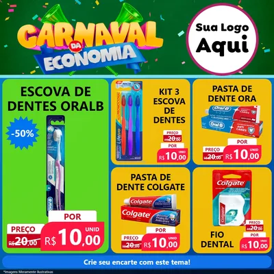 Modelo de Rede Social para Feed Facebook com o tema Carnaval da Economia para Higiene Pessoal