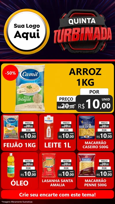 Modelo de Rede Social para Stories com o tema Quinta Turbinada para Supermercado