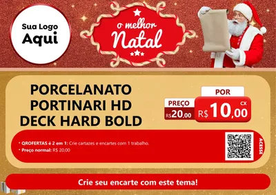 Modelo de Cartaz para Cartaz A4 Horizontal com o tema O Melhor Natal para Pisos e revestimentos