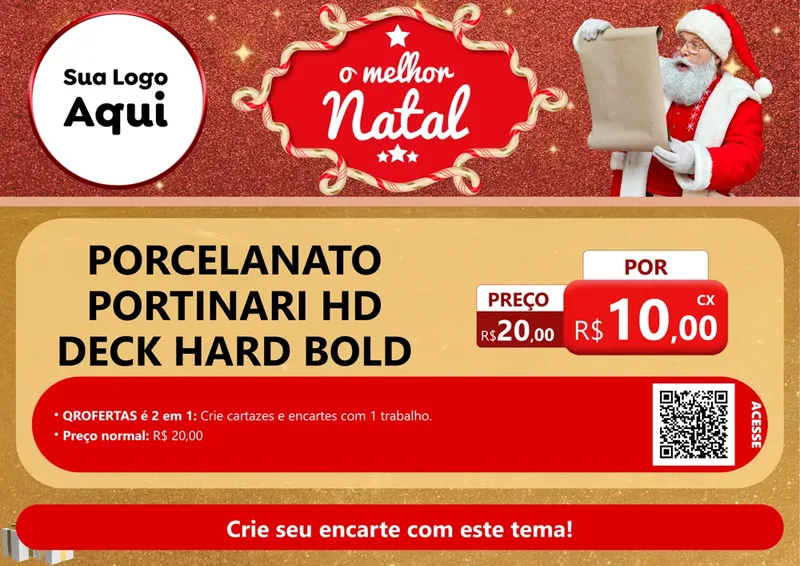 Modelo de Cartaz para Cartaz A4 Horizontal com o tema O Melhor Natal para Pisos e revestimentos