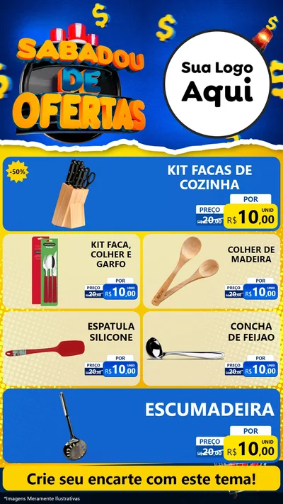 Modelo de TV para TV Vertical com o tema Sabadou de Ofertas para Utilidades Domésticas