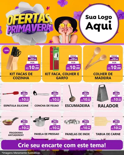 Modelo de Rede Social para Feed Instagram com o tema Ofertas Da Primavera para Utilidades Domésticas
