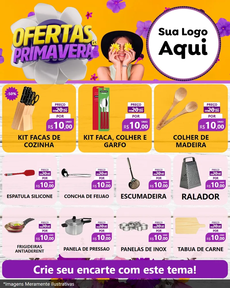 Modelo de Rede Social para Feed Instagram com o tema Ofertas Da Primavera para Utilidades Domésticas