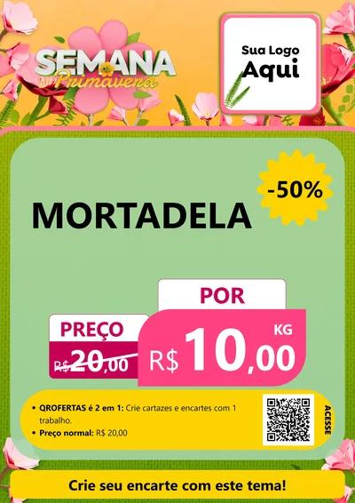 Modelo de Cartaz para Cartaz A4 Vertical com o tema Semana da Primavera para Frios e Laticínios