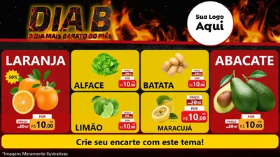 Modelo de TV para TV Horizontal com o tema Dia B para Hortifrúti