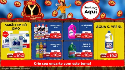 Modelo de TV para TV Horizontal com o tema Dia Y - O Dia Mais Barato Do Mês para Produtos de Limpeza