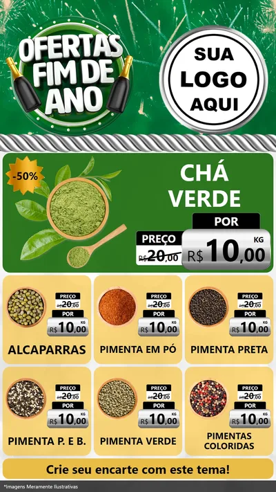 Modelo de Rede Social para Stories com o tema Ofertas Fim de Ano para Produtos Naturais
