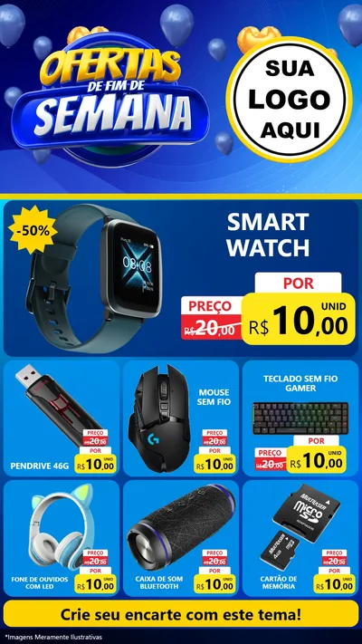 Modelo de Rede Social para Stories com o tema Ofertas de Fim de Semana para Informática