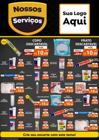 Modelo de Encarte para Encarte A4 Vertical com o tema Nossos Serviços para Embalagens