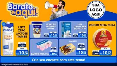 Modelo de TV para TV Horizontal com o tema Barato é aqui para Frios e Laticínios